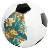 Branch with Golden Leaves Ginko Biloba サッカーボール (3/4)