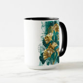 Branch with Golden Leaves Ginko Biloba マグカップ (正面右)