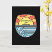 Branched Oak Lake Nebraska Ne Sunset Vacation Souv カード (黄色い花)