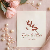 Branches and Dragonfly Wedding Monogram ラバースタンプ