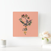 Branches of Insects スクエア壁時計 (ホーム)