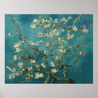 Branches with Almond Blossom by Vincent Van Gogh ポスター