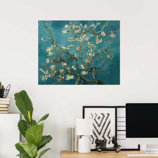 Branches with Almond Blossom by Vincent Van Gogh ポスター (ホームオフィス)