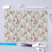 Branches with Berries in Warm Fall Colors Pattern 薄葉紙 (クラフト)