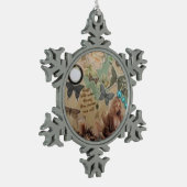 brand Deko スノーフレークピューターオーナメント (左)