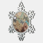 brand Deko スノーフレークピューターオーナメント (右)