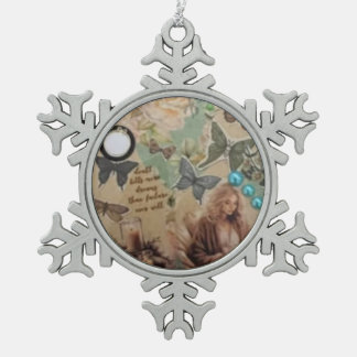 brand Deko スノーフレークピューターオーナメント