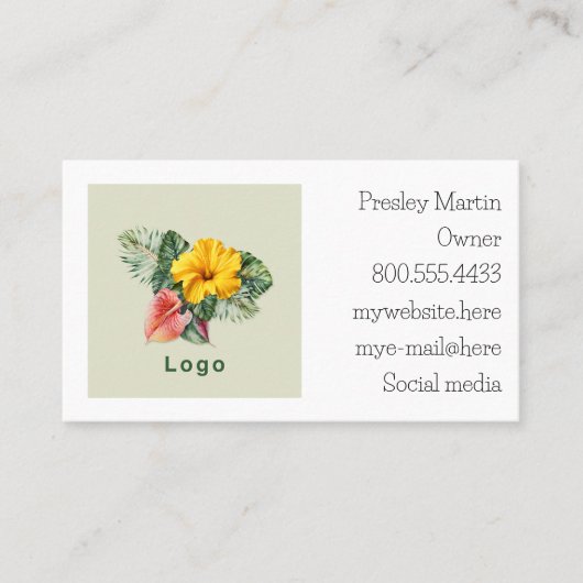 Brand Logo Text Template Business Cards 名刺 (正面)