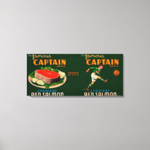 Brand Salmon Label大尉 キャンバスプリント