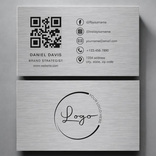 Brand Strategist Metal QR Code 名刺