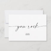 Branded モダン You Rock Thank You サンキューカード (正面)