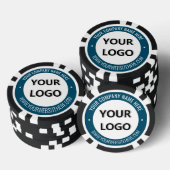Branded Business Logo and Text Poker Chips Example ポーカーチップ (積み重ね)