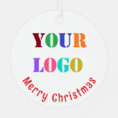 Branded Business Logo Christmas Ornaments Template メタルオーナメント (裏面)