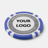 Branded Business Logo Company Poker Chips Template ポーカーチップ (シングル)