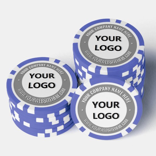Branded Business Logo Company Poker Chips Template ポーカーチップ (積み重ね)
