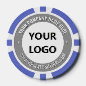 Branded Business Logo Company Poker Chips Template ポーカーチップ (正面)
