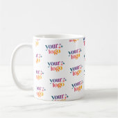 Branded Business Logo Pattern Mug コーヒーマグカップ (左)