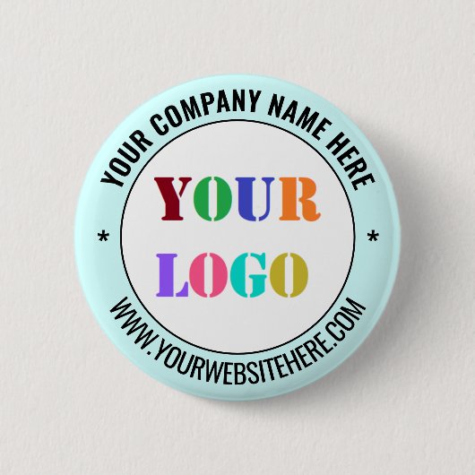 Branded Business Logo Promotional Button Example 缶バッジ (正面)