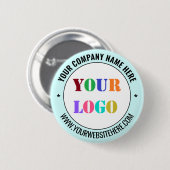 Branded Business Logo Promotional Button Example 缶バッジ (正面&裏面)