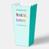 Branded Business Logo Text Popcorn Box Example フェイバーボックス (裏面)