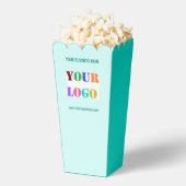Branded Business Logo Text Popcorn Box Example フェイバーボックス (はじけた状態)
