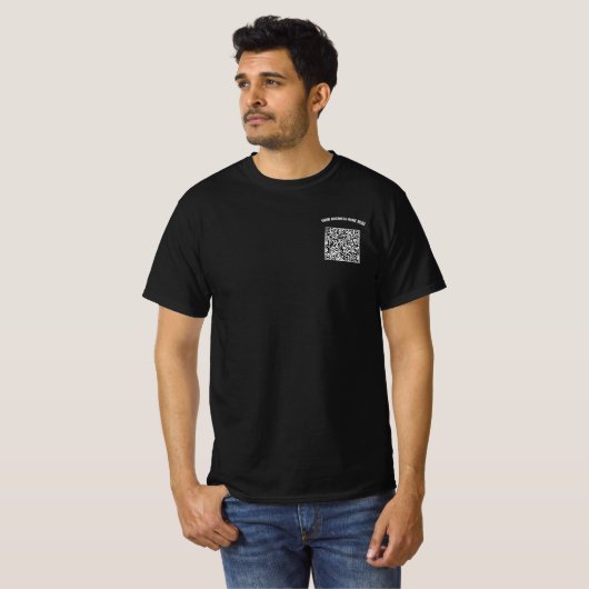 Branded Business Name and QR Code T-Shirt Example Tシャツ (正面フル)