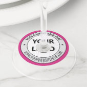 Branded Business Promotion Wine Glass Tags Example ワイングラスタグ (クローズアップ)