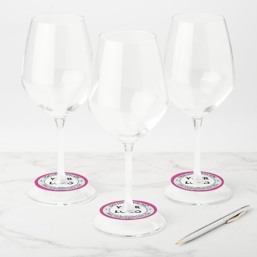 Branded Business Promotion Wine Glass Tags Example ワイングラスタグ (セット)