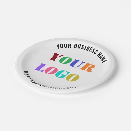 Branded Business Promotional Paper Plates Example ペーパープレート (アングル)