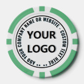 Branded Company Logo and Text Poker Chips Example ポーカーチップ (正面)