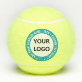 Branded Company Logo and Text Tennis Balls Example テニスボール (裏面)