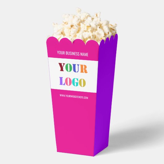Branded Company Logo Business Popcorn Box Example フェイバーボックス (はじけた状態)