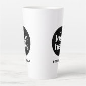 Branded Custom Employee Business Logo カフェラテマグ (正面)