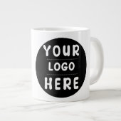 Branded Custom Logo or image for Business ジャンボコーヒーマグカップ (正面右)