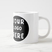 Branded Custom Logo or image for Business ジャンボコーヒーマグカップ (右)
