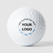 Branded Custom Logo Text Stamp Golf Balls Example ゴルフボール (正面)