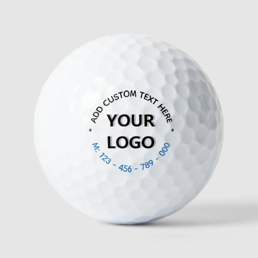 Branded Custom Logo Text Stamp Golf Balls Example ゴルフボール (正面)