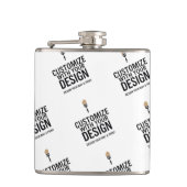 Branded Custom Minimalist Personalized Company  フラスク (正面)