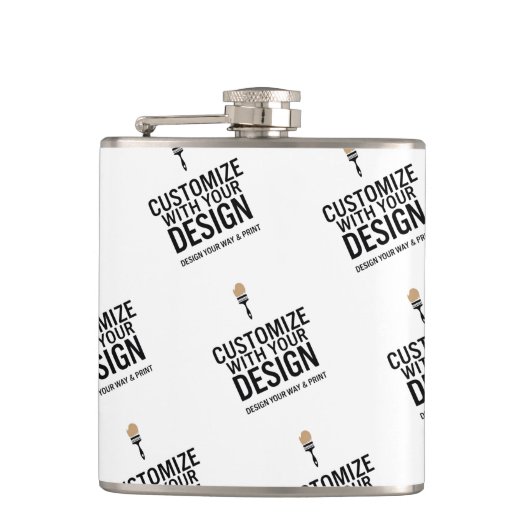 Branded Custom Minimalist Personalized Company  フラスク (正面)