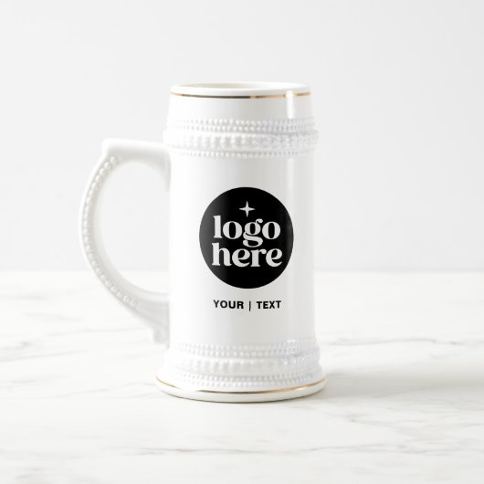 Branded Custom Text & Logo Beer Stein Mug ビールジョッキ (左)