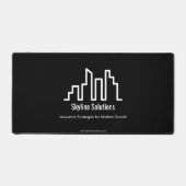 Branded Dark Black and White Professional Desk Mat デスクマット (正面)