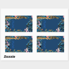 Branded Floral Wrap Card 長方形シール