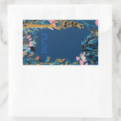 Branded Floral Wrap Card 長方形シール (バッグ)