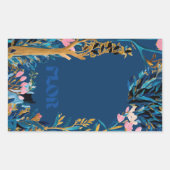 Branded Floral Wrap Card 長方形シール (正面)