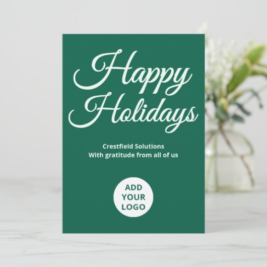  Branded Holiday Card | Upload Logo & Message シーズンカード (スタンド正面)