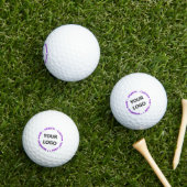 Branded Logo and Text Stamps Golf Balls Template ゴルフボール (インサイチュ 芝生)