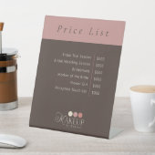 Branded Logo Makeup Artist Price List 台座サイン (インサイチュ)