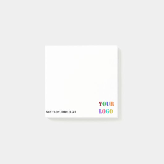 Branded Logo Text Business Post-it® Notes Example ポストイット (正面)