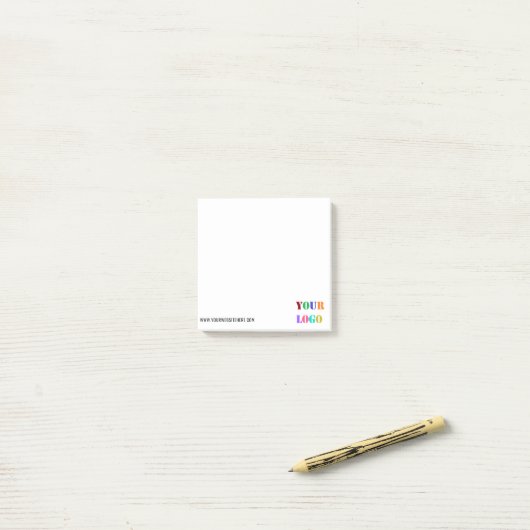 Branded Logo Text Business Post-it® Notes Example ポストイット (デスク上)