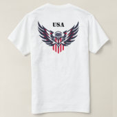 Branded Patriotic Bald Eagle T-Shirt – American Tシャツ (デザイン裏面)